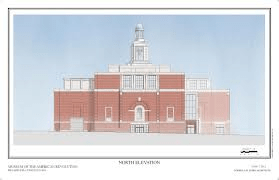 Elevation of museum front. (RAMSA)