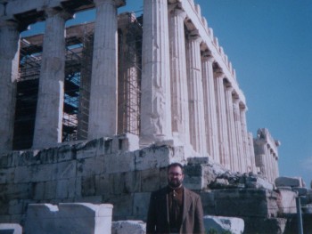 Me at the Parthenon. (Photo by David Brussat's camera)