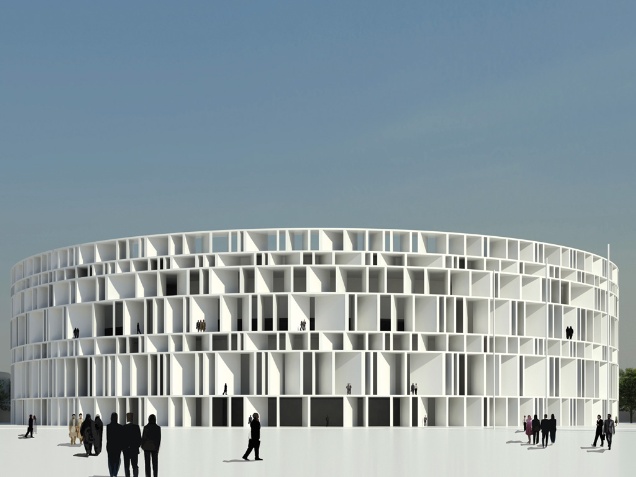 Winning design proposed for new Iraqi parliament.