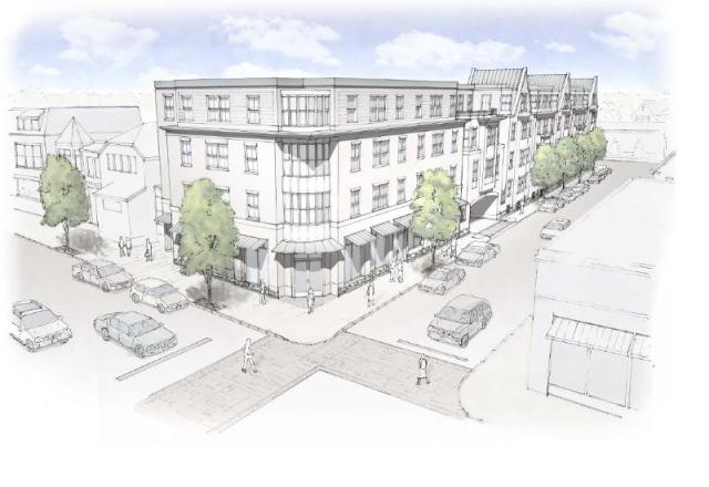 Early rendering of upgraded 257 Thayer St. design by Union Studio Architects.