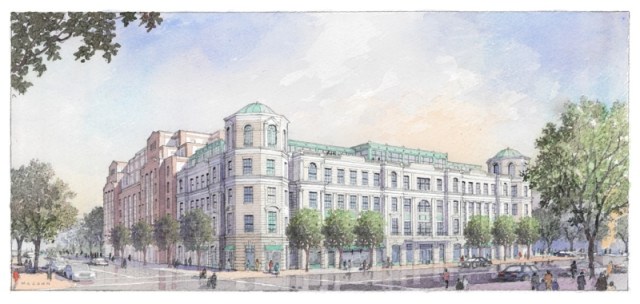 Design for a building on Charleston's Courier Square by RAMSA.