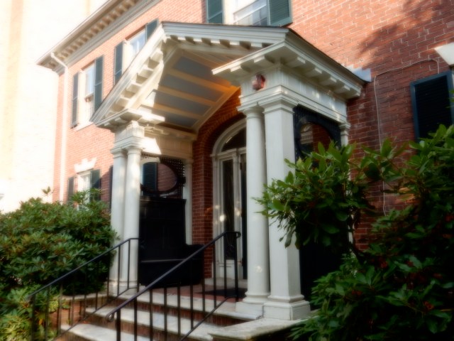 Portico of  Hinckley House.