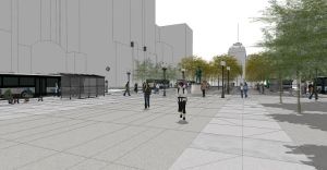 Rendering of latest Kennedy Plaza design. (City of Providence)