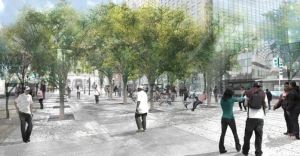 Rendering of latest Kennedy Plaza design. (City of Providence)