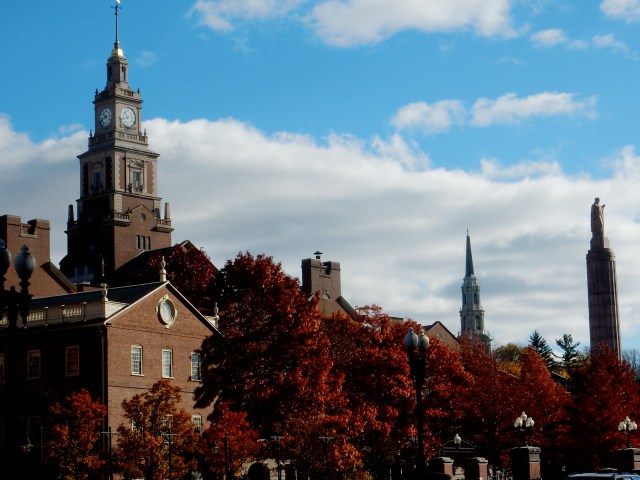 College Hill looking south from across the Providence River.