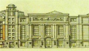 Segment (about a fifth) of Adrian Smith design for Providence Place mall. (Brussat archives)