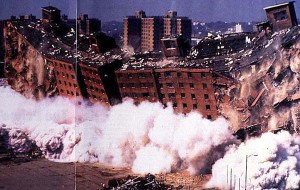 Demolition of Pruitt-Igoe, 1972. (rjdent.wordpress.com)