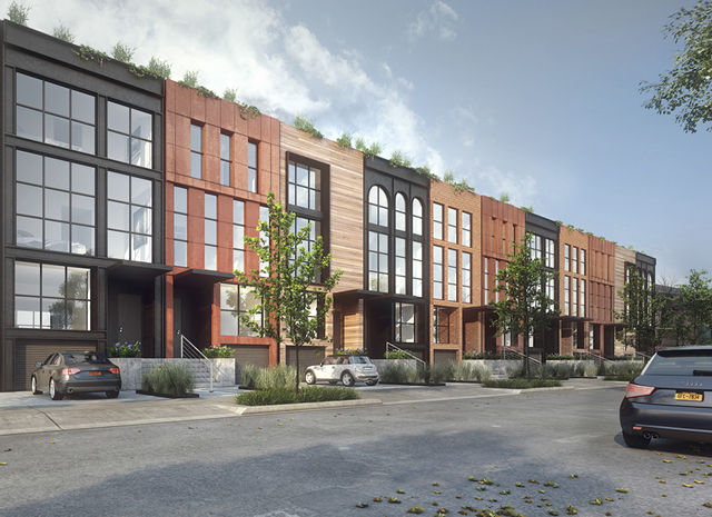 Proposed townhouses in Brooklyn. (curbedny.com)