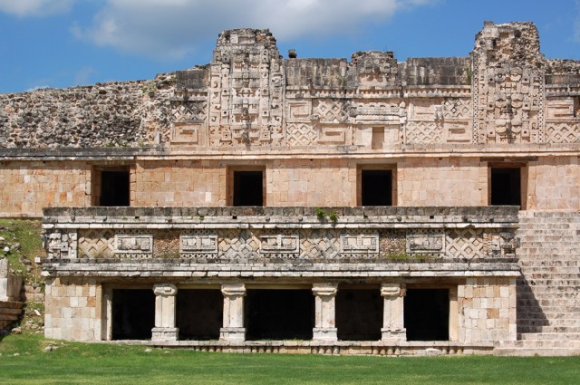 Pavilion at Uxmal, possibly a Maya royal residence or building of state. (Photo by Nathaniel Walker)