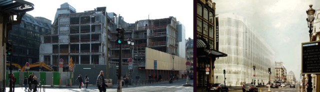 Segments of the Samaritaine have already been demolished - for what is at the right.