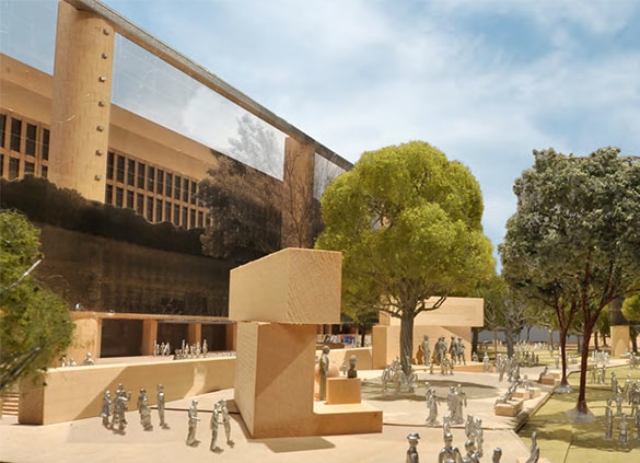 Detail of Frank Gehry's design for an Eisenhower memorial. (metropolis.com)