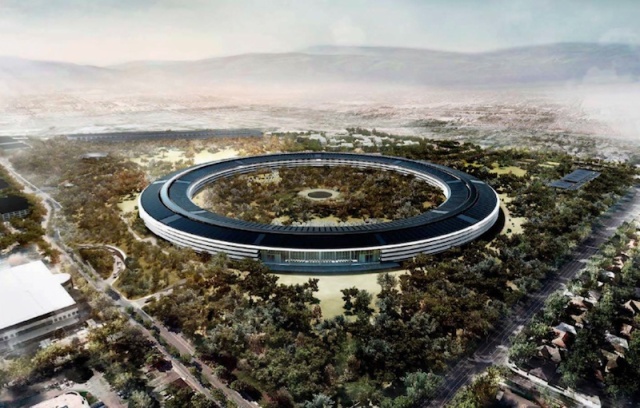Rendering of new Apple headquarters in Cupertino, now under construction. (Wikipedia)