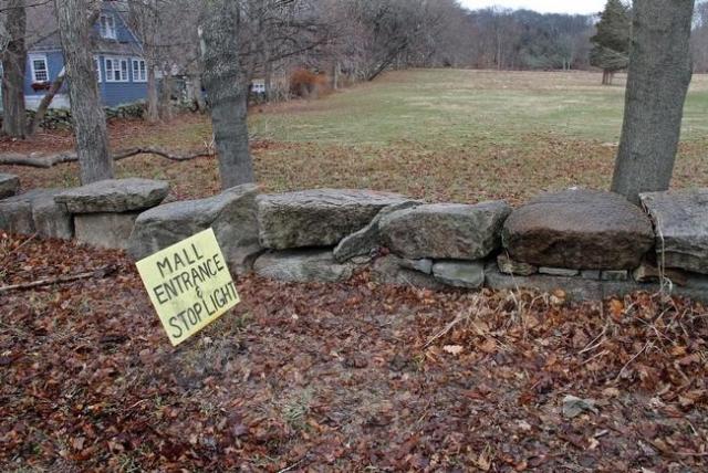 Recent view of propose entrance to site of project in Tiverton. (Journal photo by Kris Craig)