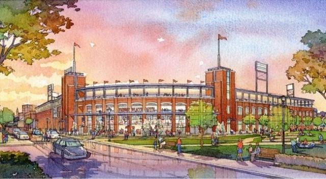 Rendering of proposed Providence stadium for PawSox. (Baseball Rhode Island)