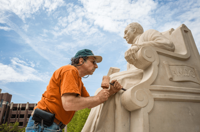 Father Arnold J. Damen, S.J., sculpted by Walter Arnold, of Chicago. (Unversity of Loyola)