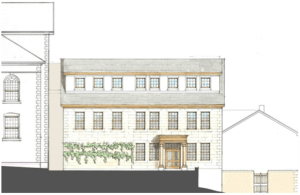 Rendering of proposed addition to Whaling Museum.