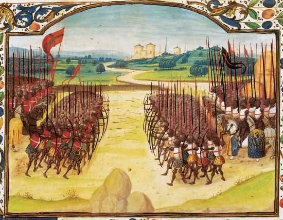 Tapestry of the Battle of Agincourt, Nov. 4, 1415. (herodote.net)