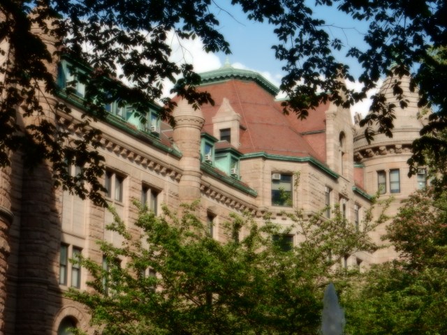 Rear of Museum of Natural History, facing Columbus Avenue. (Photo by David Brussat)