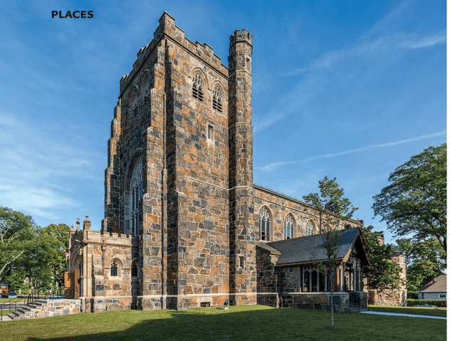 Interior of Ralph Adams Cram's All Saints Church in Dorchester, Mass. (Design New England/Peter Vanderwarker)